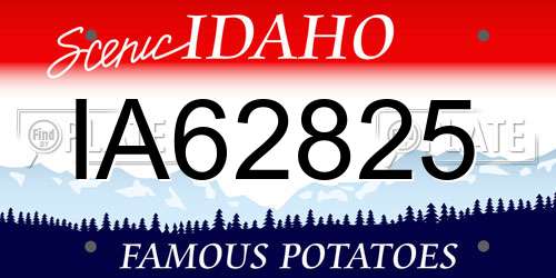IA62825 Idaho License Plate