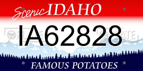IA62828 Idaho License Plate