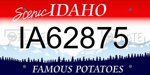 IA62875 Idaho License Plate