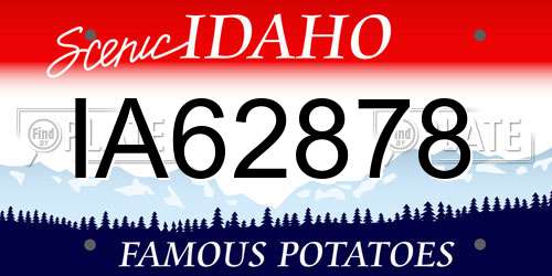 IA62878 Idaho License Plate