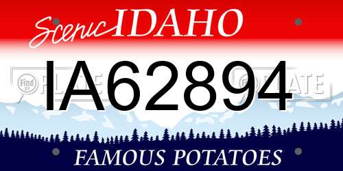 IA62894 Idaho License Plate