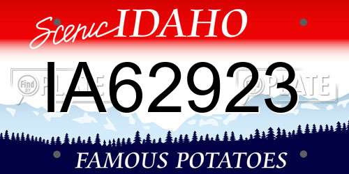 IA62923 Idaho License Plate