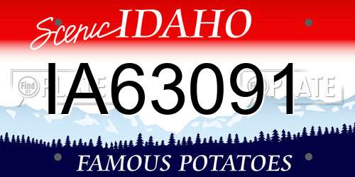 IA63091 Idaho License Plate