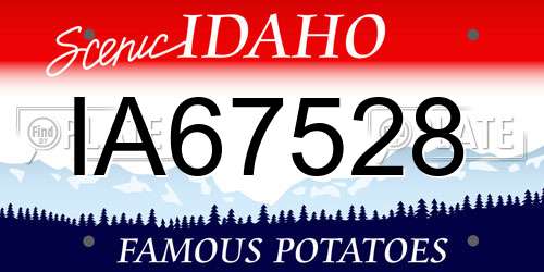 IA67528 Idaho License Plate