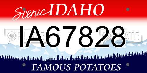 IA67828 Idaho License Plate