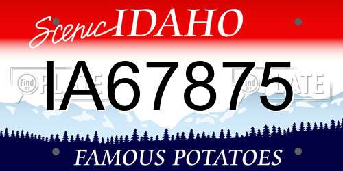 IA67875 Idaho License Plate