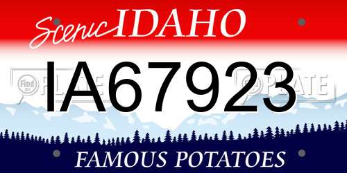 IA67923 Idaho License Plate