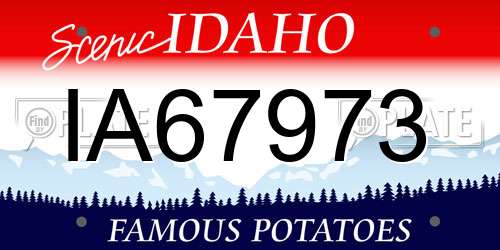 IA67973 Idaho License Plate