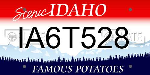 IA6T528 Idaho License Plate