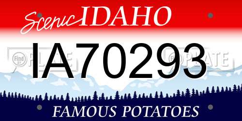 IA70293 Idaho License Plate
