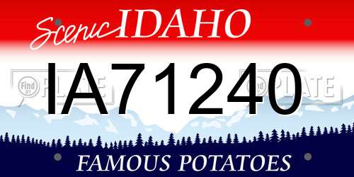 IA71240 Idaho License Plate