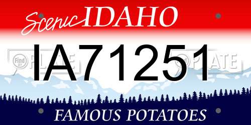 IA71251 Idaho License Plate