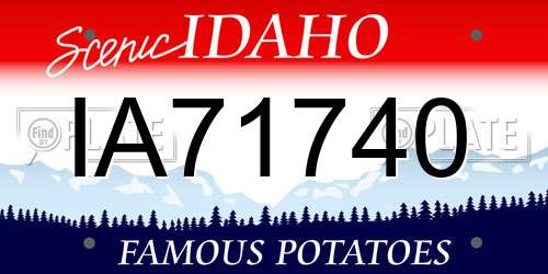 IA71740 Idaho License Plate