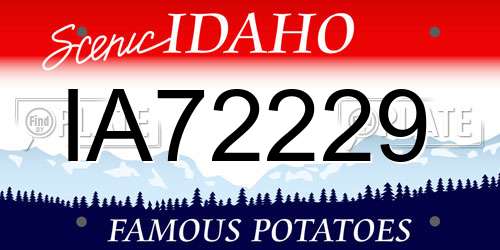 IA72229 Idaho License Plate