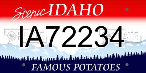 IA72234 Idaho License Plate