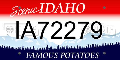 IA72279 Idaho License Plate