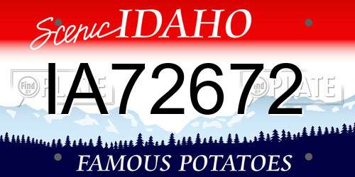 IA72672 Idaho License Plate