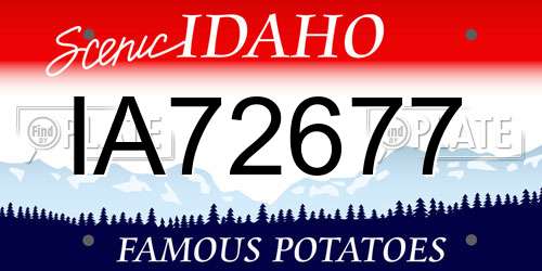 IA72677 Idaho License Plate
