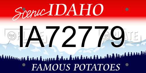 IA72779 Idaho License Plate