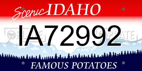 IA72992 Idaho License Plate