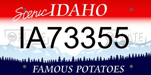 IA73355 Idaho License Plate