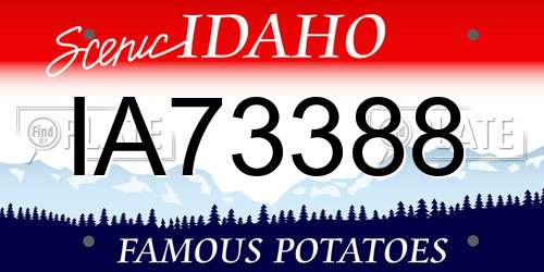 IA73388 Idaho License Plate
