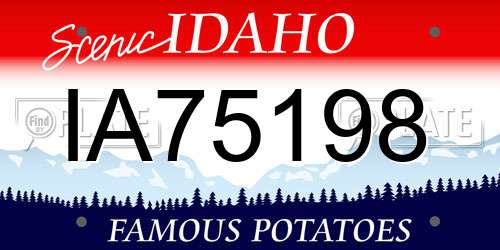 IA75198 Idaho License Plate