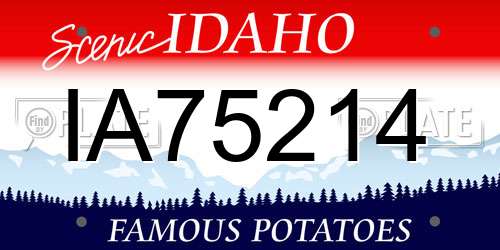 IA75214 Idaho License Plate