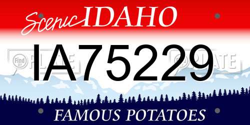 IA75229 Idaho License Plate
