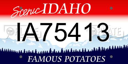 IA75413 Idaho License Plate
