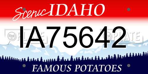 IA75642 Idaho License Plate