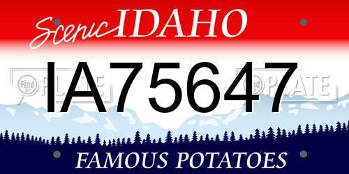 IA75647 Idaho License Plate