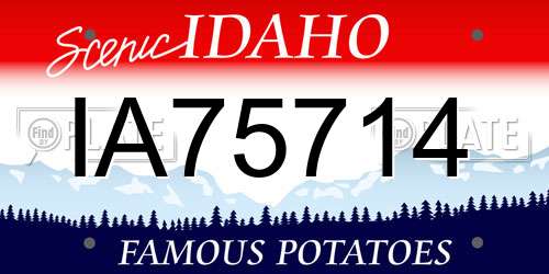 IA75714 Idaho License Plate