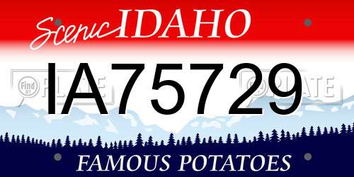 IA75729 Idaho License Plate