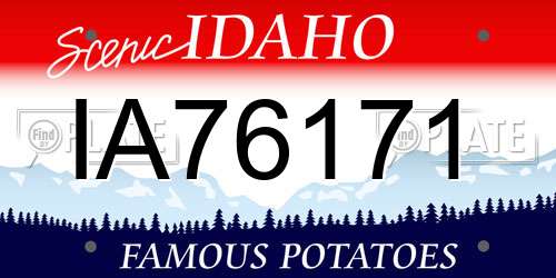 IA76171 Idaho License Plate