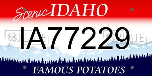 IA77229 Idaho License Plate