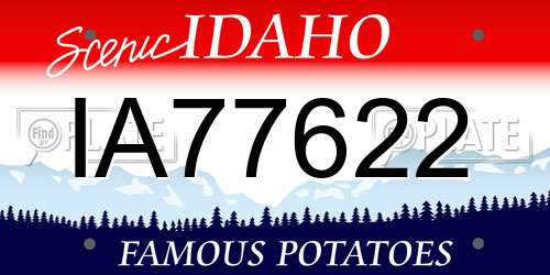 IA77622 Idaho License Plate