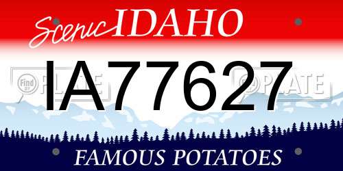 IA77627 Idaho License Plate