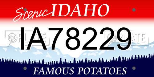 IA78229 Idaho License Plate