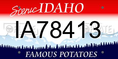 IA78413 Idaho License Plate