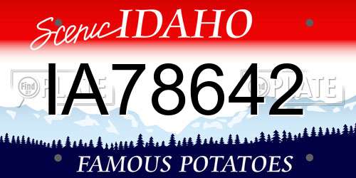 IA78642 Idaho License Plate