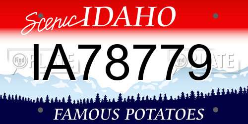 IA78779 Idaho License Plate