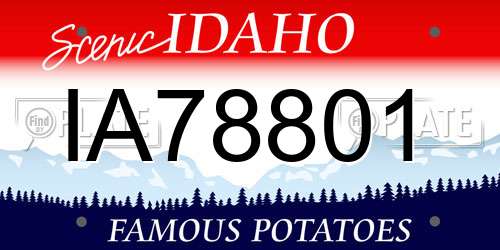 IA78801 Idaho License Plate