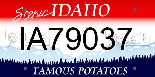 IA79037 Idaho License Plate