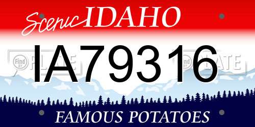 IA79316 Idaho License Plate