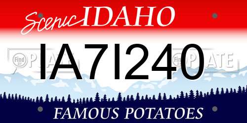 IA7I240 Idaho License Plate