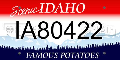 IA80422 Idaho License Plate
