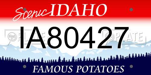 IA80427 Idaho License Plate