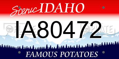 IA80472 Idaho License Plate