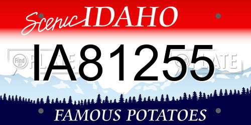 IA81255 Idaho License Plate